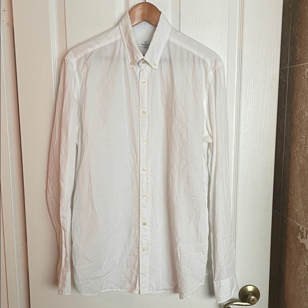 Hackett London -  White Button Down cotton Slim Fit shirt